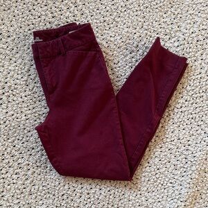 🍷 Old Navy High-Waisted Pixie Skinny Ankle Pants in Wine Stain 🍷